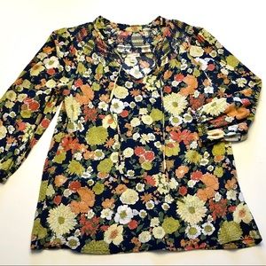 Anthropologie floral peasant blouse. Size 6.